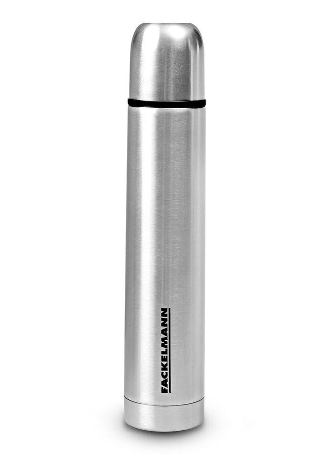 Fackelmann Sip Up Stainless Steel Premium Finish Insulated Water Bottle 750ml Silver | Sleek Design | 304 Durable Stainless Steel Inside Out | Easy Slip Sipper | Triple-Layer Technology - Image 1